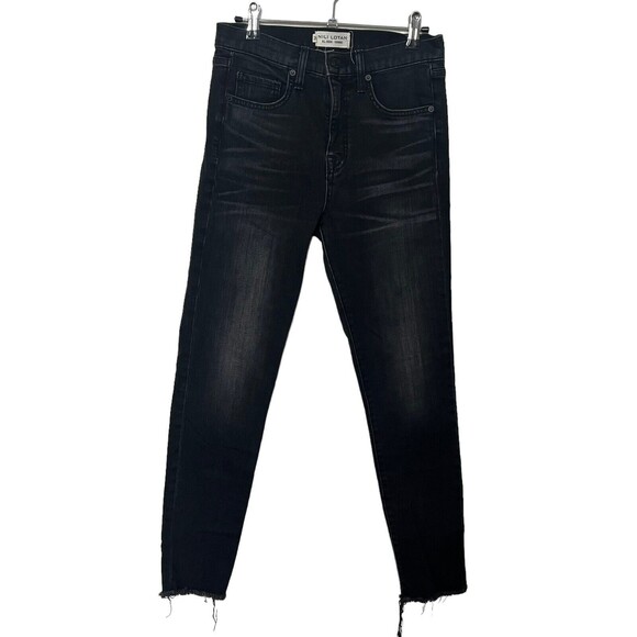 Nili Lotan Basalt Wash Skinny Jeans Women’s Size 26 High Waist Raw Frayed Hem - Picture 2 of 13